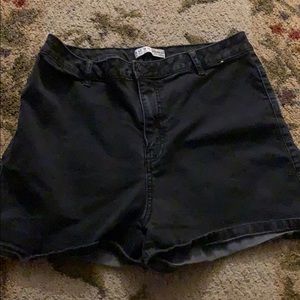 Black Denim Shorts